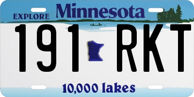MN license plate 191RKT