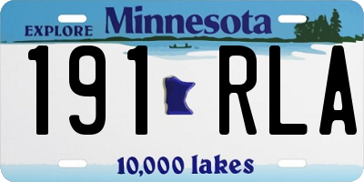 MN license plate 191RLA