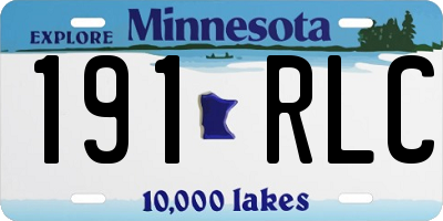 MN license plate 191RLC