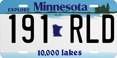 MN license plate 191RLD