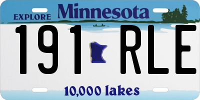 MN license plate 191RLE