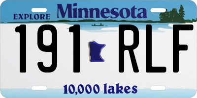 MN license plate 191RLF