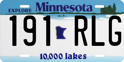 MN license plate 191RLG