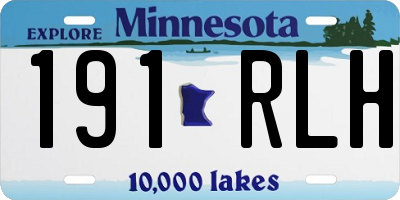 MN license plate 191RLH