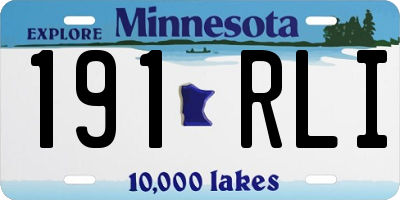 MN license plate 191RLI