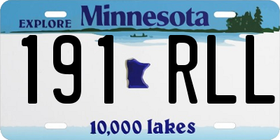 MN license plate 191RLL