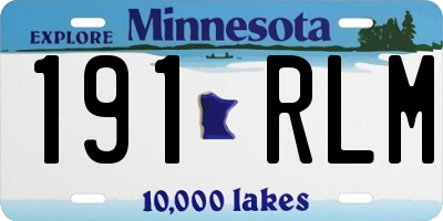 MN license plate 191RLM