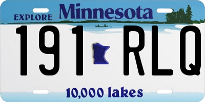 MN license plate 191RLQ