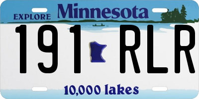 MN license plate 191RLR