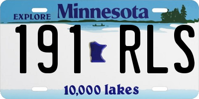 MN license plate 191RLS