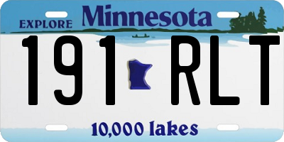 MN license plate 191RLT