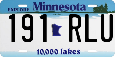 MN license plate 191RLU