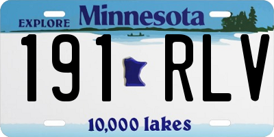 MN license plate 191RLV