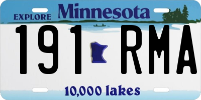 MN license plate 191RMA