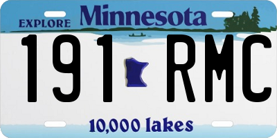 MN license plate 191RMC