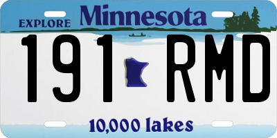 MN license plate 191RMD