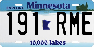 MN license plate 191RME