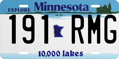 MN license plate 191RMG