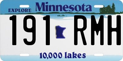 MN license plate 191RMH
