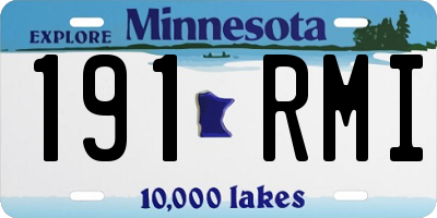 MN license plate 191RMI