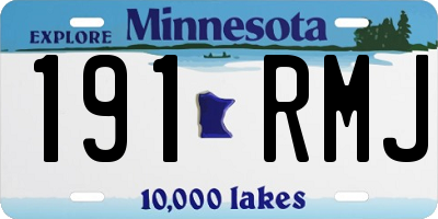 MN license plate 191RMJ