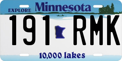 MN license plate 191RMK