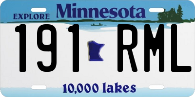 MN license plate 191RML