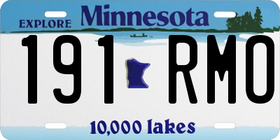 MN license plate 191RMO