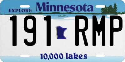 MN license plate 191RMP