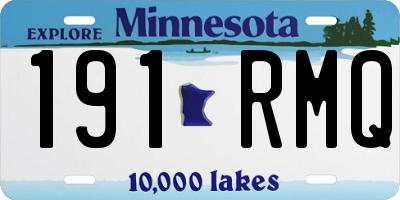 MN license plate 191RMQ