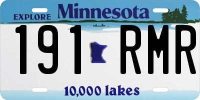 MN license plate 191RMR