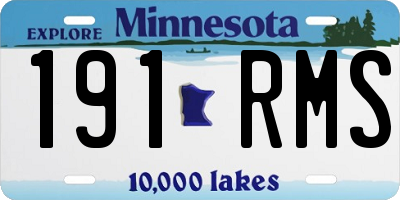 MN license plate 191RMS