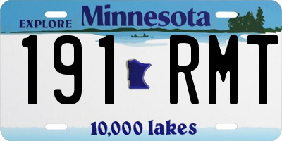 MN license plate 191RMT