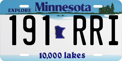 MN license plate 191RRI