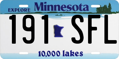 MN license plate 191SFL