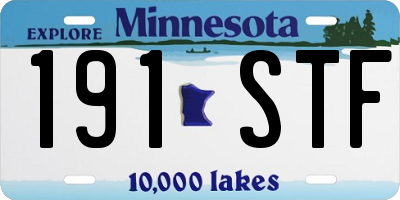 MN license plate 191STF