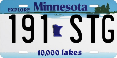 MN license plate 191STG