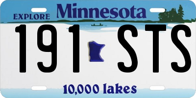 MN license plate 191STS