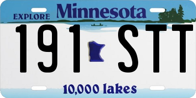 MN license plate 191STT