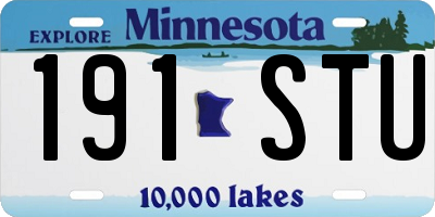 MN license plate 191STU