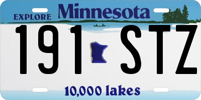 MN license plate 191STZ