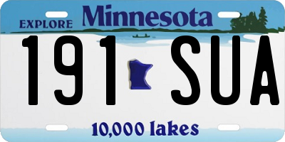 MN license plate 191SUA