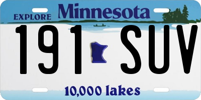 MN license plate 191SUV