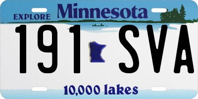 MN license plate 191SVA