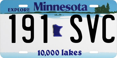 MN license plate 191SVC