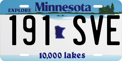 MN license plate 191SVE