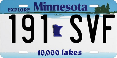 MN license plate 191SVF