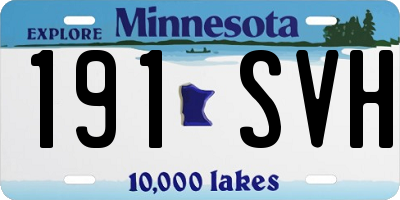 MN license plate 191SVH