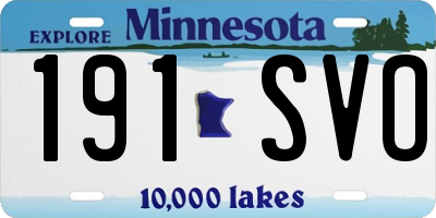 MN license plate 191SVO