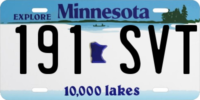 MN license plate 191SVT